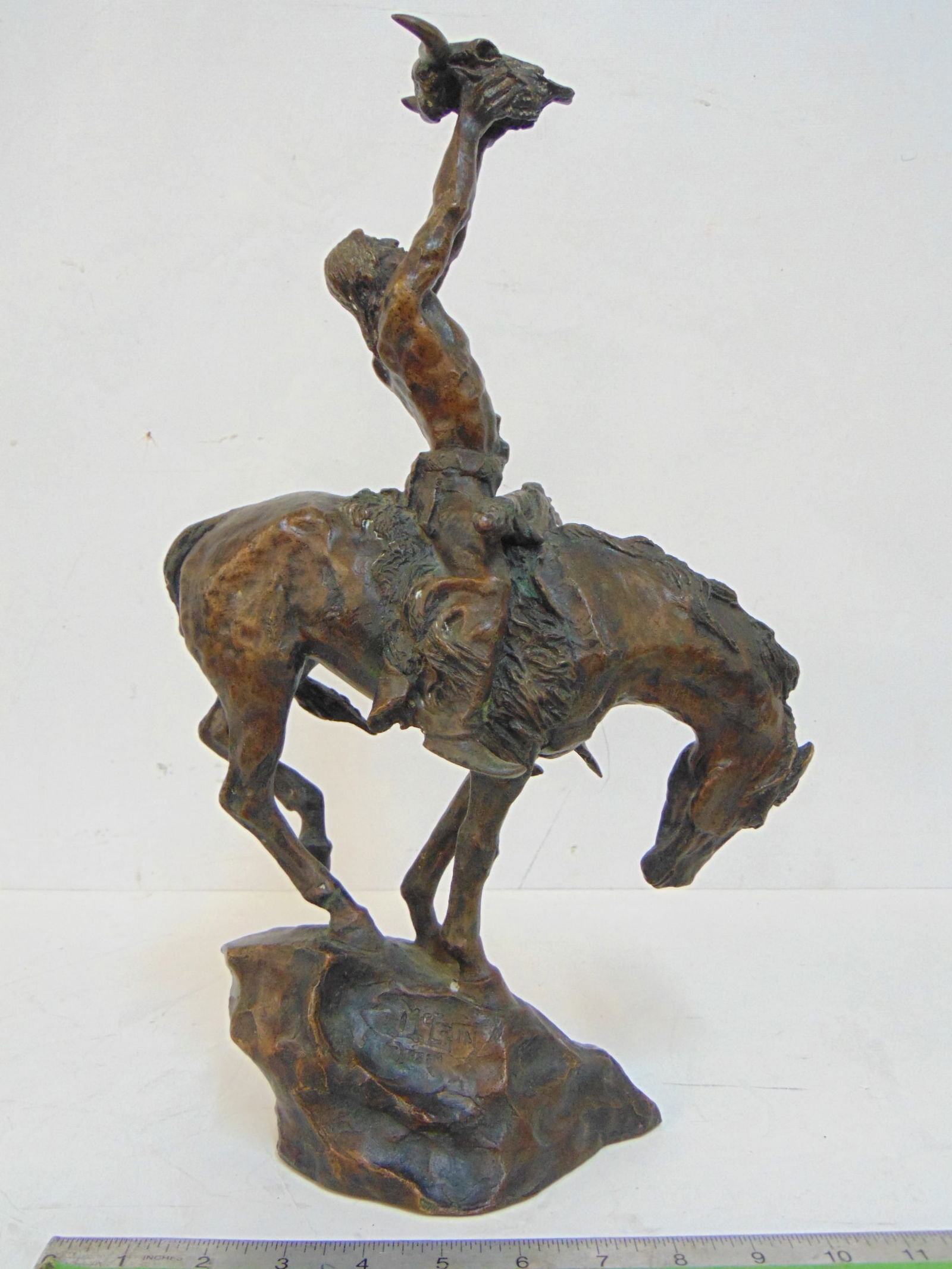 BRONZE SCULPTURE BY BUCK MCCAIN,