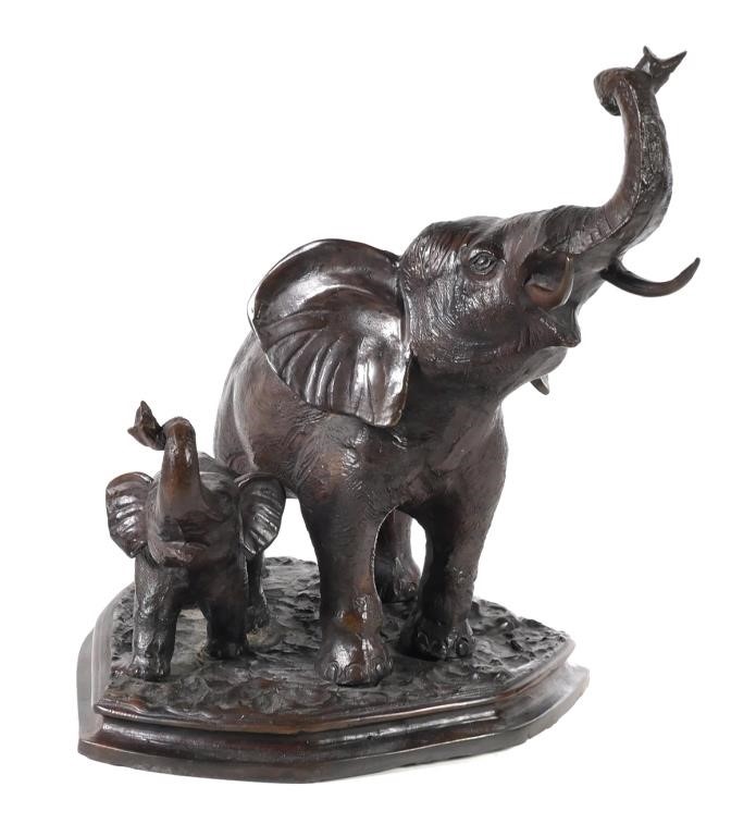 BRONZE SCULPTURE ELEPHANT