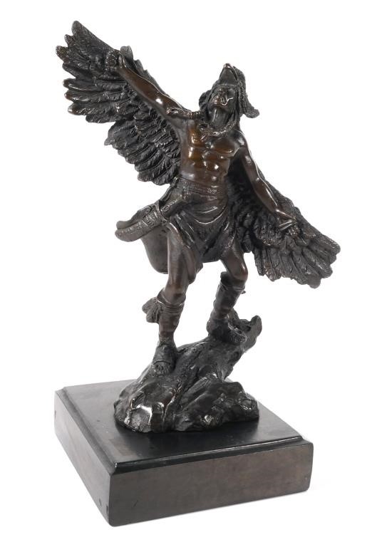 BRONZE SCULPTURE NATIVE AMERICAN