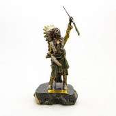 BRONZE SCULPTURE NATIVE AMERIC