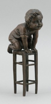 BRONZE SCULPTURE OF A BOY KNEE
