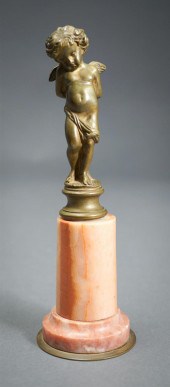 BRONZE SCULPTURE OF A CHERUB O