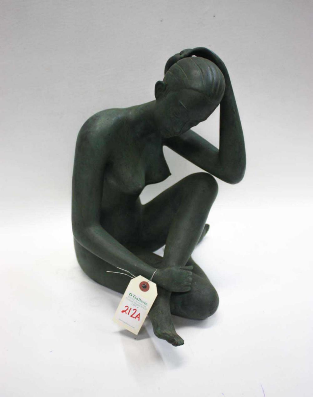 BRONZE SCULPTURE OF A FEMALE