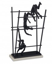 BRONZE SCULPTURE OF A GROUP OF