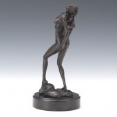 BRONZE SCULPTURE OF A NUDE DAN