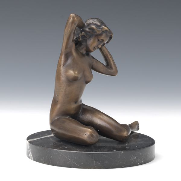 BRONZE SCULPTURE OF A NUDE 7 ½" x
