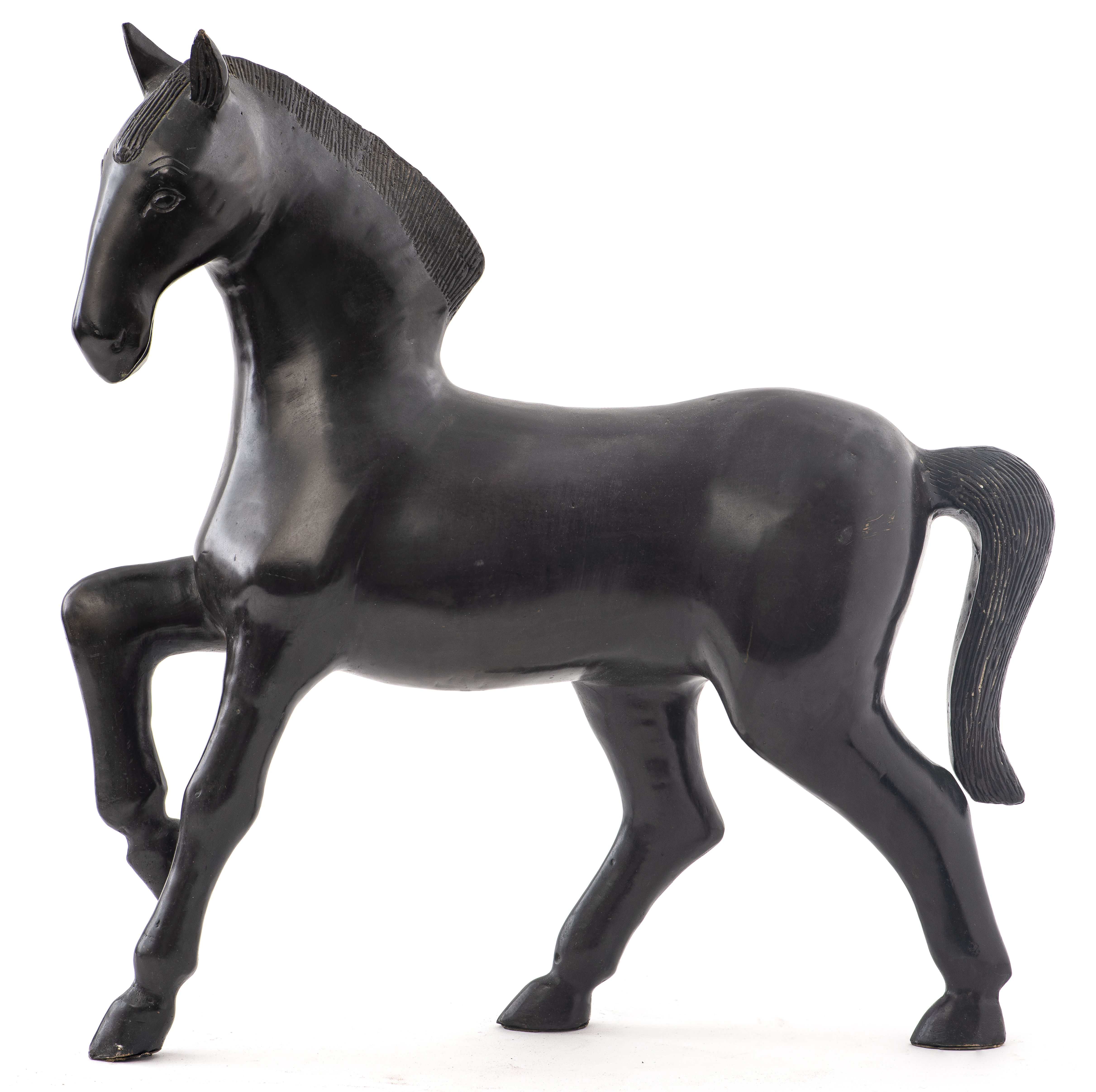 BRONZE SCULPTURE OF A PRANCING