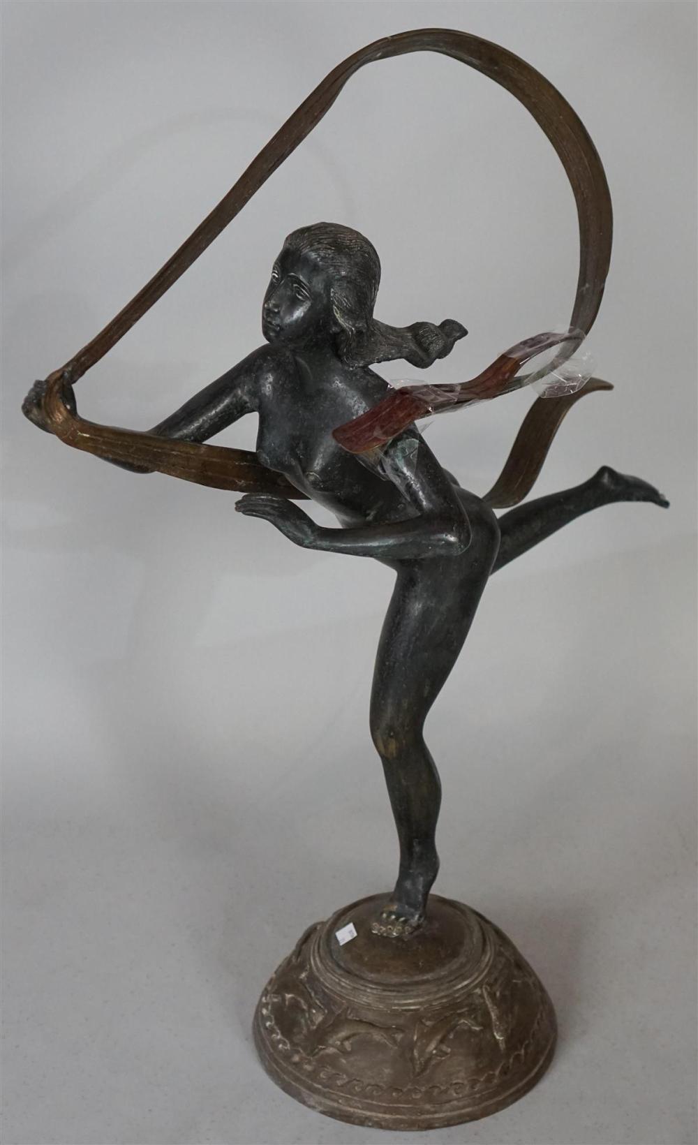 BRONZE SCULPTURE OF A RIBBON
