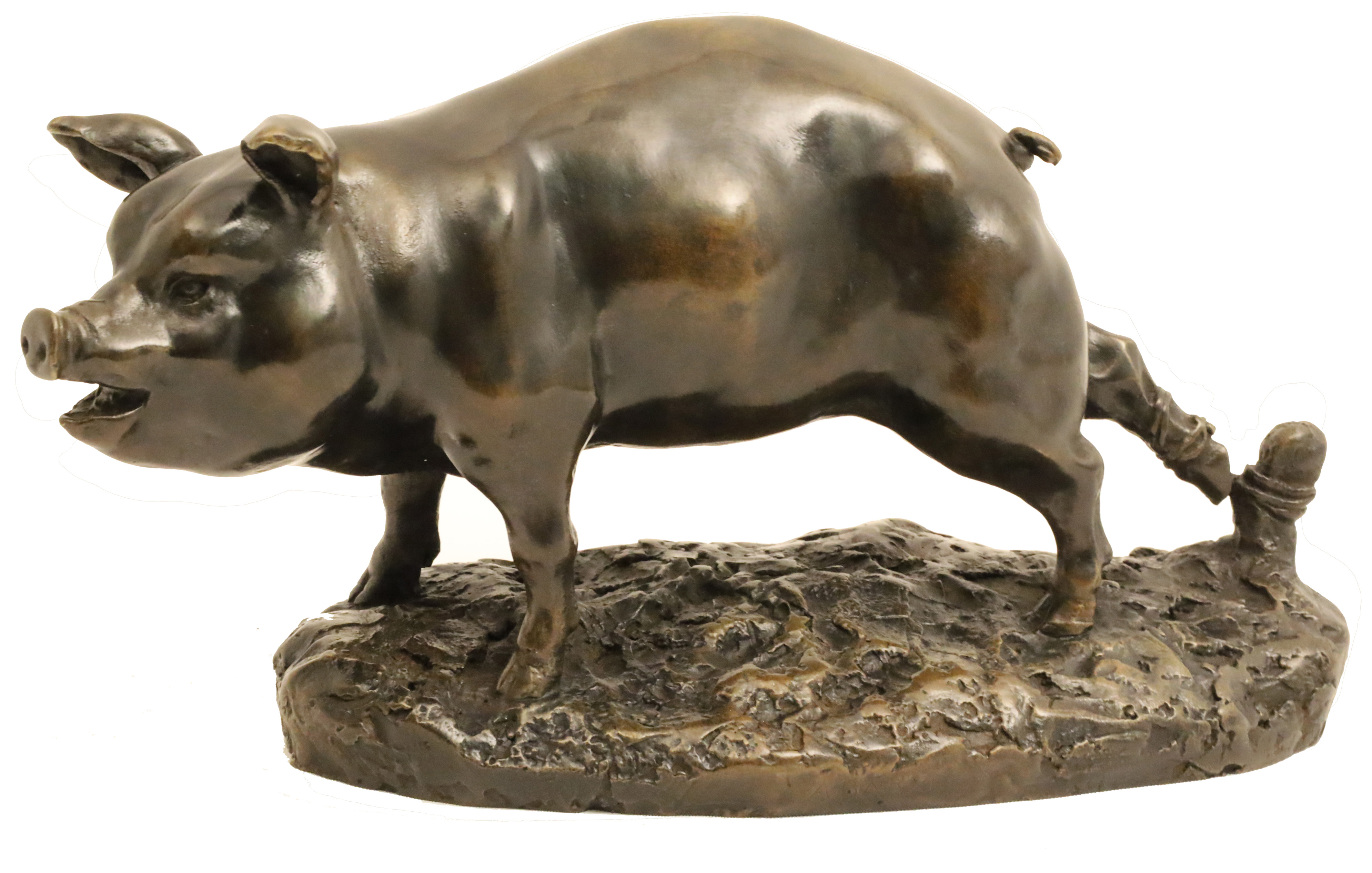 BRONZE SCULPTURE OF A SOW, AFTER