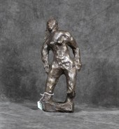 BRONZE SCULPTURE OF A STANDING