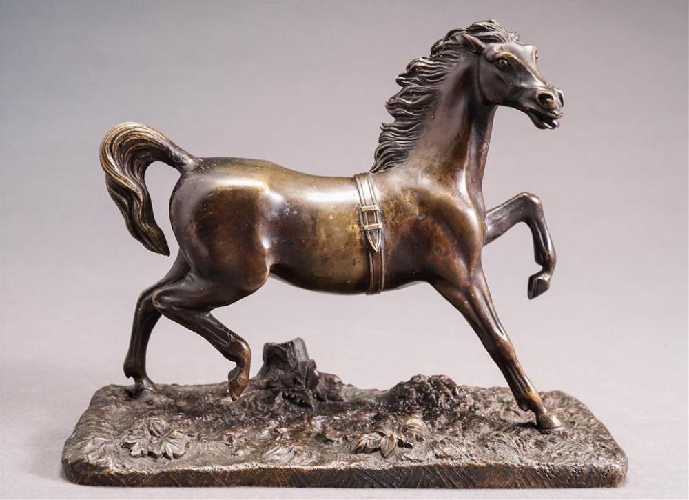 BRONZE SCULPTURE OF A TROTTING