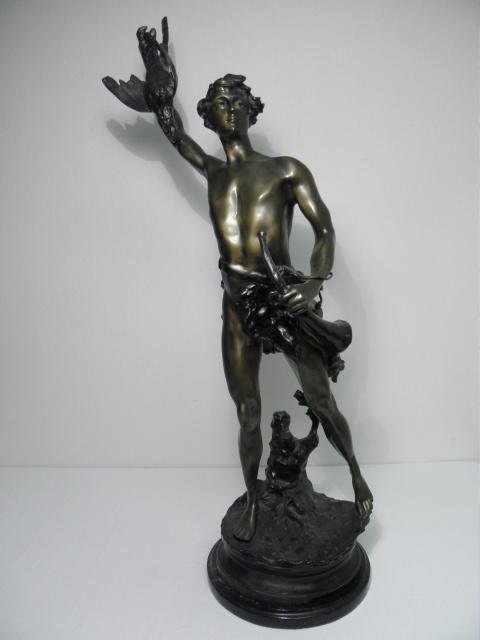 Bronze sculpture of a young
