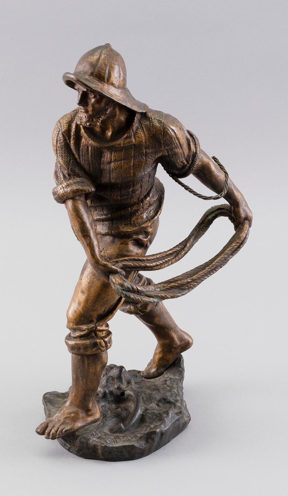 BRONZE SCULPTURE OF AN OLD SALT