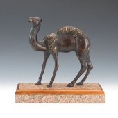 BRONZE SCULPTURE OF CAMEL ON M