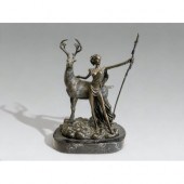 BRONZE SCULPTURE OF DIANA & ST