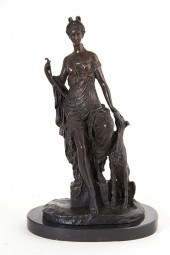 Bronze sculpture of Diana with