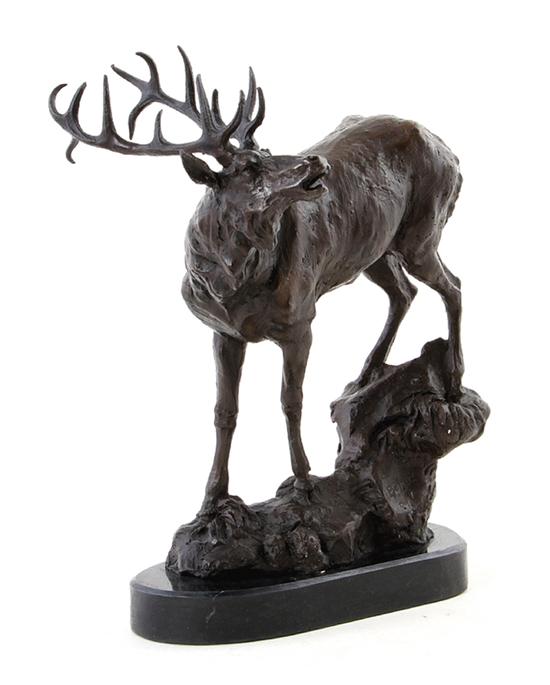 Bronze sculpture of elk Continental