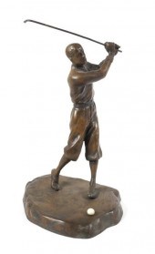 BRONZE SCULPTURE OF FIGURE SWI