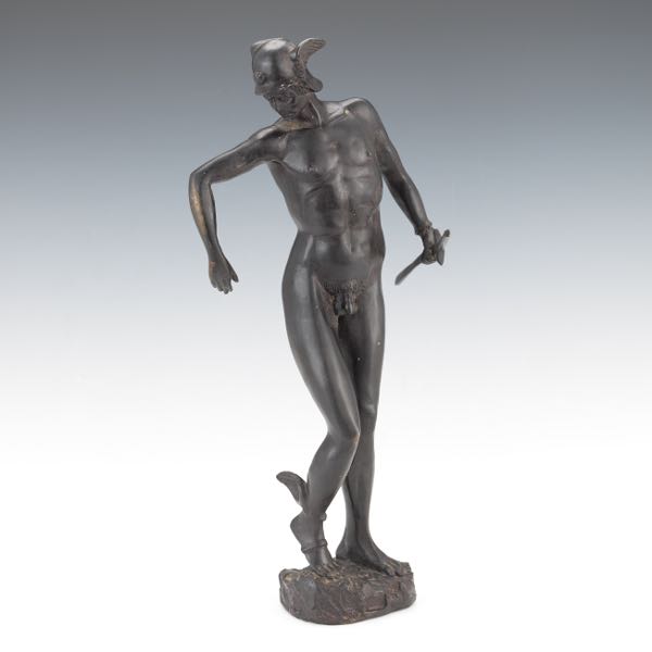 BRONZE SCULPTURE OF HERMES 16 ¼"