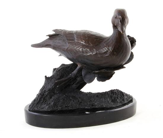 Bronze sculpture of mallard