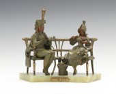 Bronze Sculpture of Man and Wo