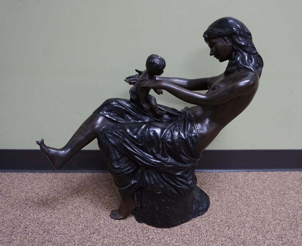 BRONZE SCULPTURE OF MOTHER