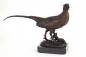 Bronze sculpture of pheasant (