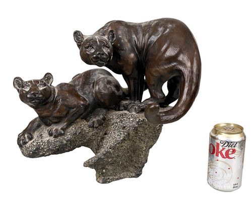 BRONZE SCULPTURE OF TWO
