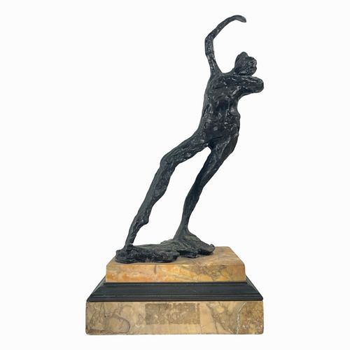 BRONZE SCULPTURE ON MARBLE