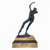 BRONZE SCULPTURE ON MARBLE PLI