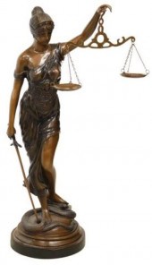 BRONZE SCULPTURE 'SCALES OF JU