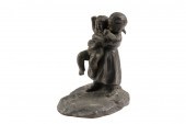 BRONZE SCULPTURE - Sister Hold