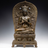 BRONZE SEATED STATUE OF VAIROC