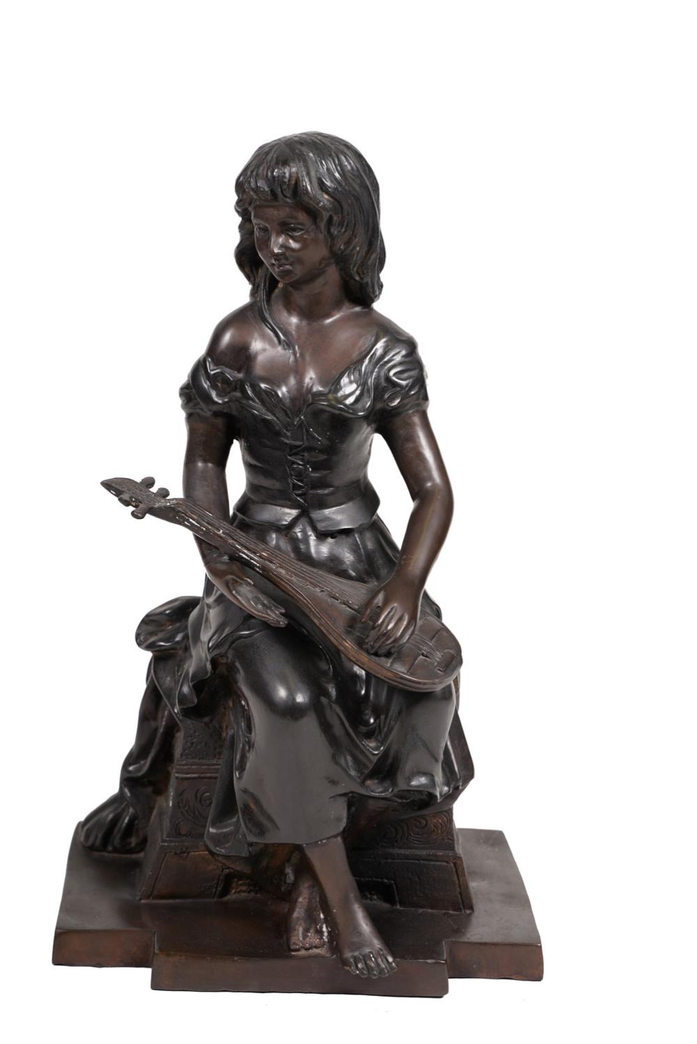 BRONZE SEATED WOMANCondition: