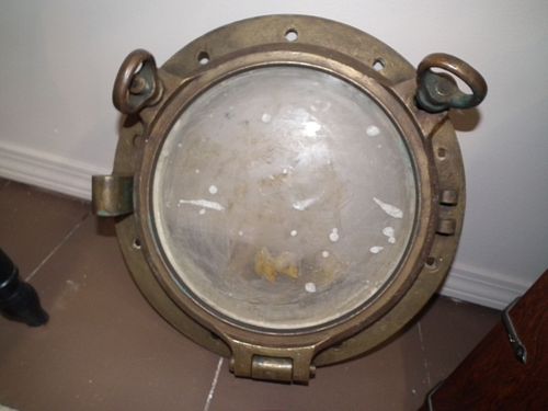 BRONZE SHIP PORTHOLEAntique