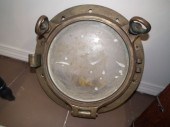 BRONZE SHIP PORTHOLEAntique br