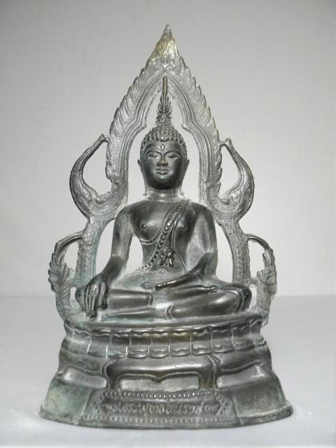 Bronze sitting U Thong Buddha