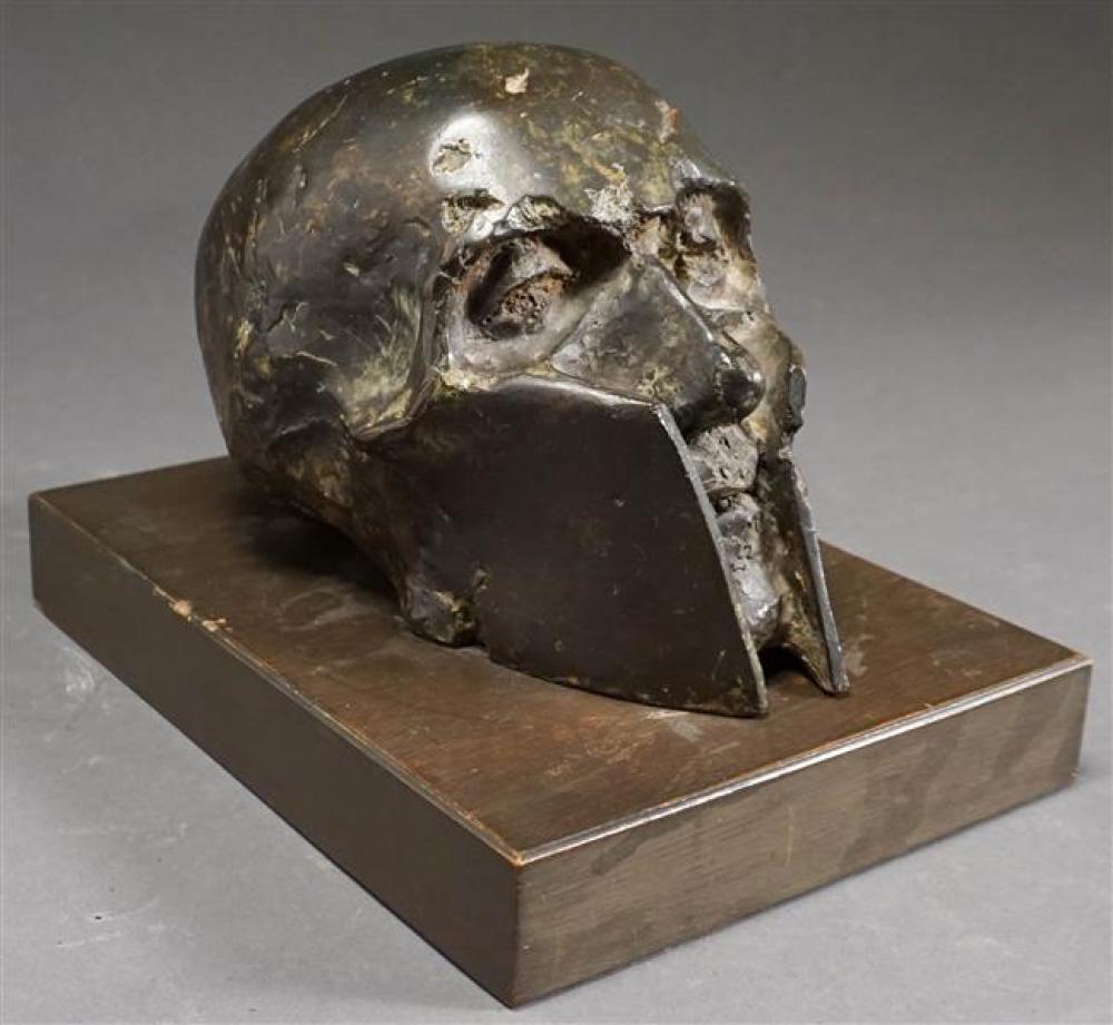 BRONZE SKULL WITH SPARTAN HELMET