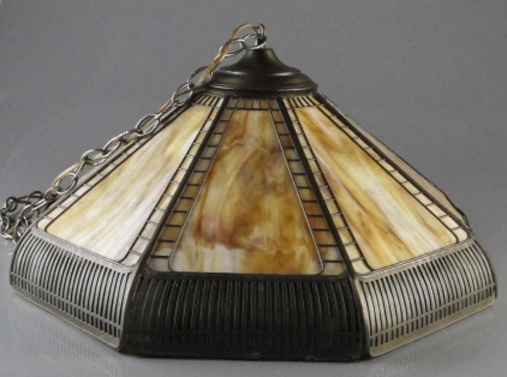BRONZE & SLAG GLASS CEILING