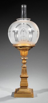 BRONZE SOLAR LAMP, ATTR. HOOPE