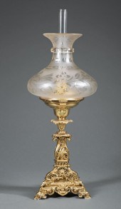BRONZE SOLAR LAMP, CORNELIUS &