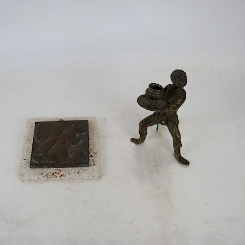 BRONZE SQUIRREL AND MONKEY