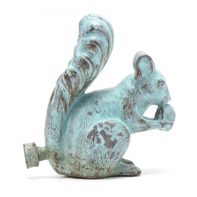 BRONZE SQUIRREL FORM LAWN SPRINKLER