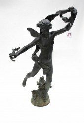 BRONZE STATUE AFTER FELIX CHAR
