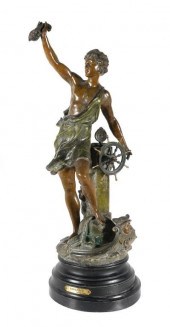 BRONZE STATUE, FIGURE OF COMME