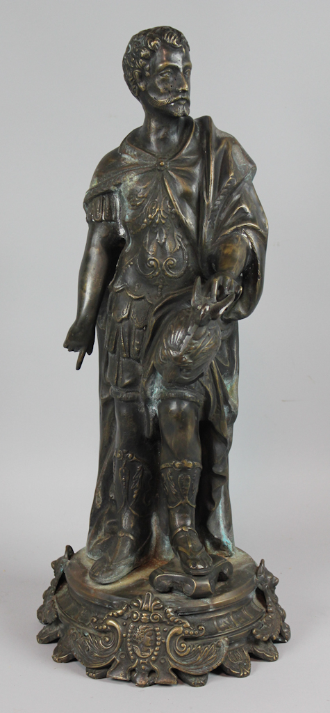 BRONZE STATUE OF A ROMAN SOLDIER