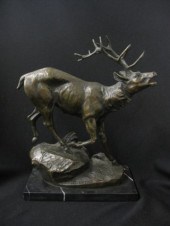 Bronze Statue of an Elk after