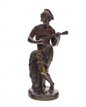 BRONZE STATUE OF MANDOLIN PLAY