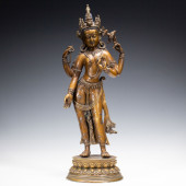 BRONZE STATUE OF MULTI - ARMED