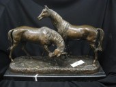 Bronze Statue of Two Horses af